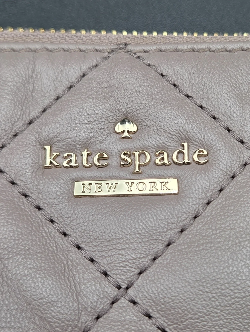 Kate Spade Emerson Place Harbor‎ Quilted Leather Crossbody Taupe Porcini